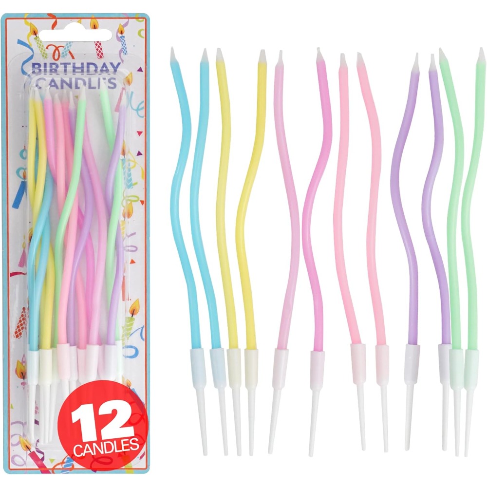 Candle Supplies Free Shipping - Regenboogspiraal verjaardagskaarsen set van 12 met