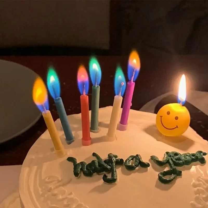Candle Surprise - Veelkleurige kleurrijke vlamkaarsen, 5/12 stuks, geschikt