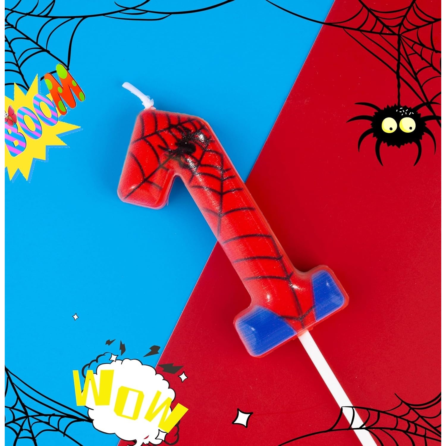 Candle Supplies Free Shipping - Spider Party 0-9 Verjaardagskaarsen, Videogame &