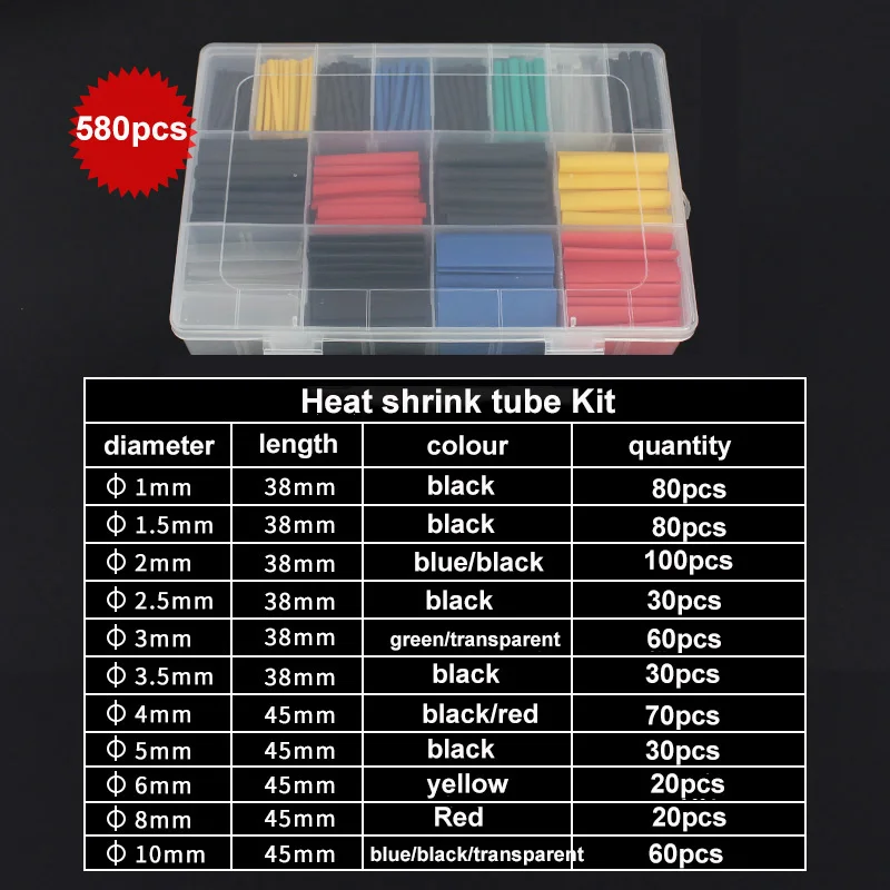 580 Stks/set Waterdichte Krimp - Shrink Sleeve Pvc recensie en prijs