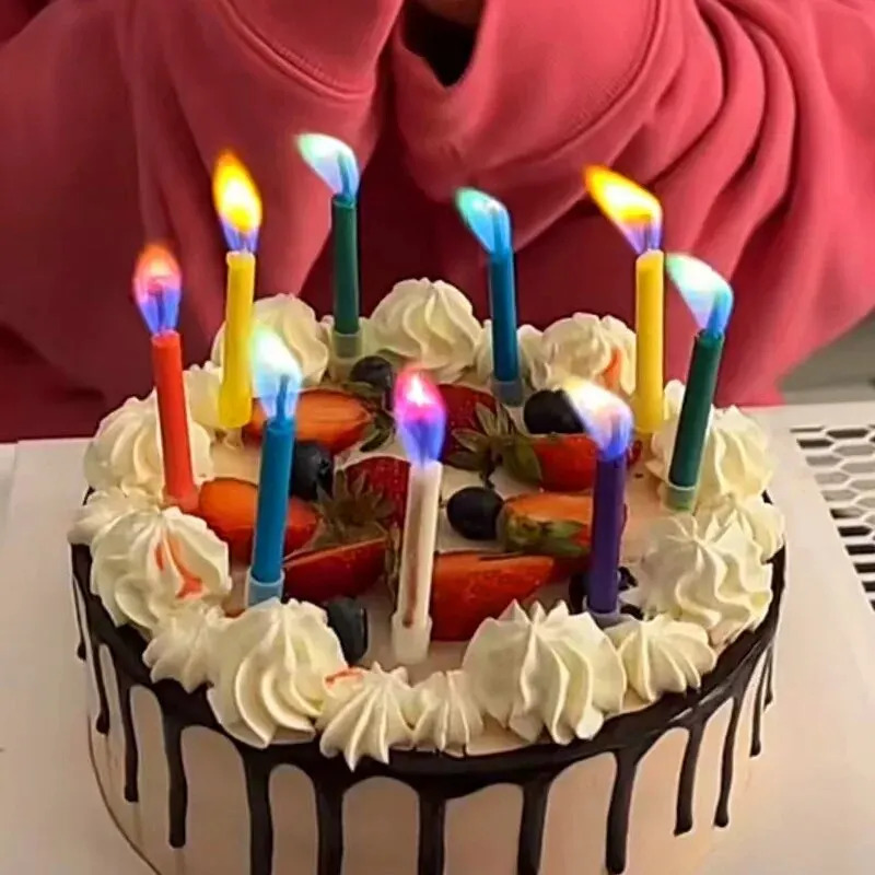 Veelkleurige kleurrijke vlamka - Candle Surprise recensie en prijs