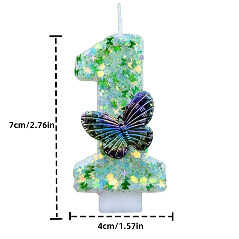 1Pc Groene Pailletten Nummer 0 - Candle Supplies Free Shipping recensie en prijs