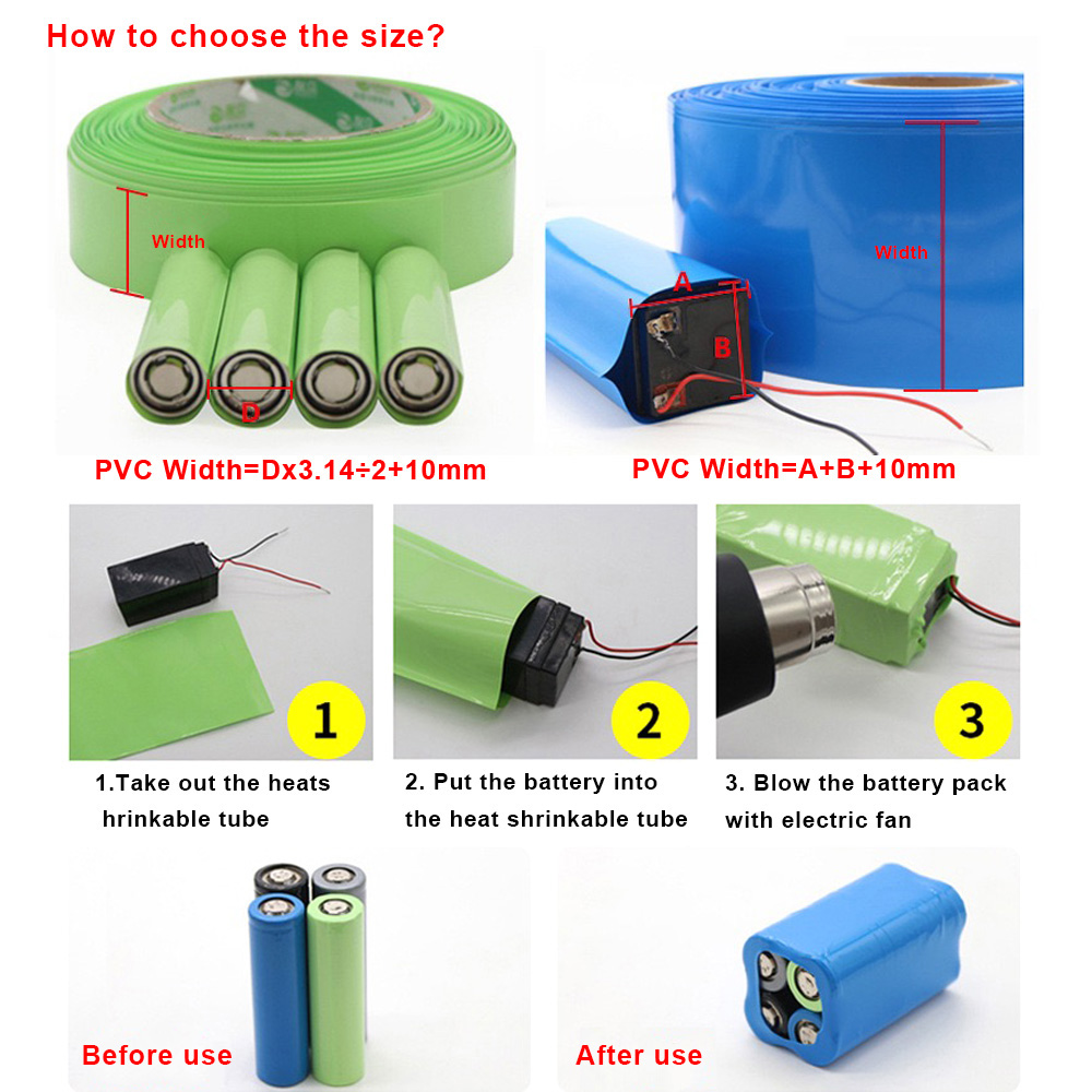 1 meter 18650 Lipo Batterij PV - Shrink Sleeve Pvc recensie en prijs