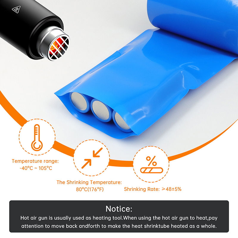 1/5m PVC Krimpkous Blauw Breed - Shrink Sleeve Pvc recensie en prijs